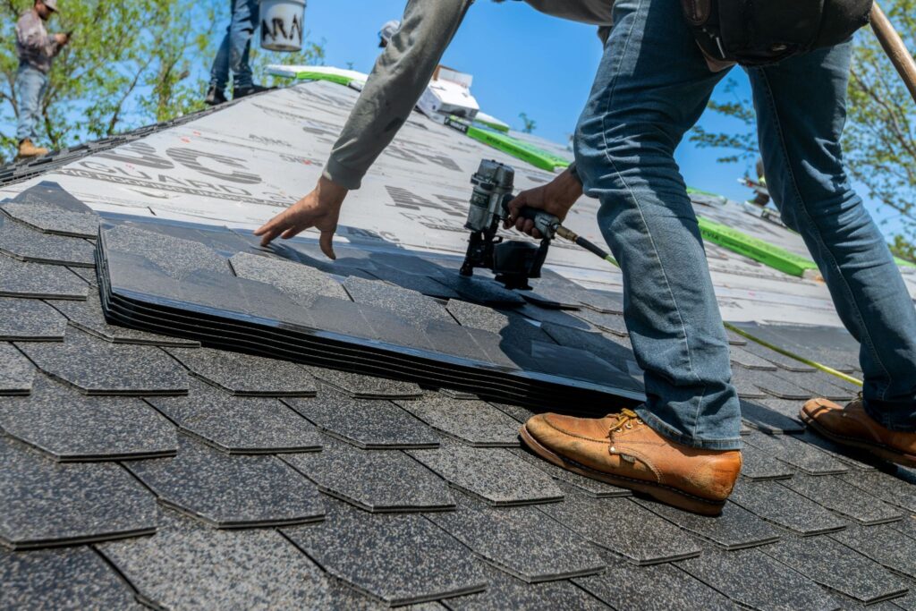 Man Installing new roof